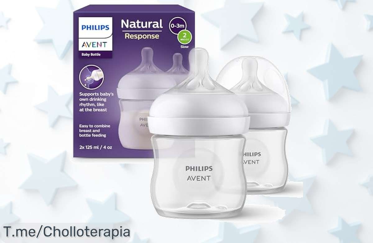 Consigue ya los biberones Philips Avent Natural Response para recién nacidos con diseño anti cólicos precio loco y descuento brutal que solo dura ahora mismo corre pide el tuyo