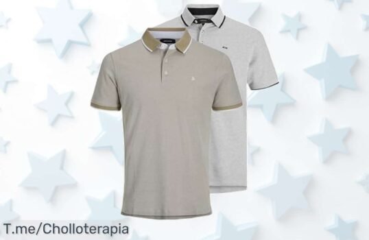Consigue ya super chollo jacks & jones 2 polos que marcan sin apretar con botón y diseño único disfruta un descuento brutal nunca visto oferta limitada actúa rápido