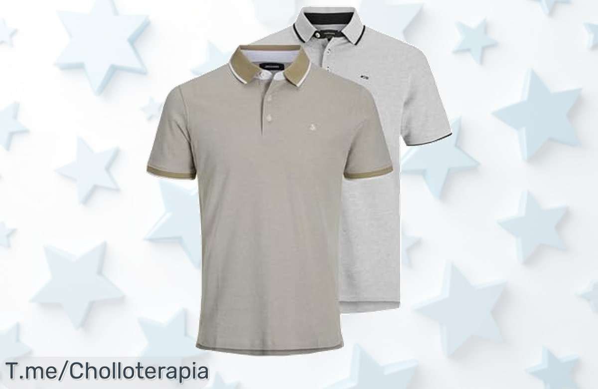 Consigue ya super chollo jacks & jones 2 polos que marcan sin apretar con botón y diseño único disfruta un descuento brutal nunca visto oferta limitada actúa rápido