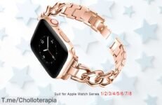 Correa de acero inoxidable súper delgada para Apple Watch con diseño premium y durabilidad extrema aprovecha este ofertón nunca visto con descuento brutal ¡últimas unidades corre!