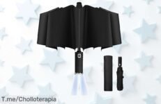 Descubre el Vicloon paraguas automático con led y refuerzo anti viento el super chollo que brilla en días grises aprovecha este descuento brutal antes que se acabe la oferta limitada