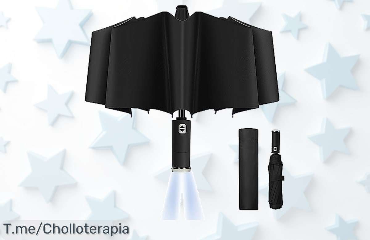 Descubre el Vicloon paraguas automático con led y refuerzo anti viento el super chollo que brilla en días grises aprovecha este descuento brutal antes que se acabe la oferta limitada
