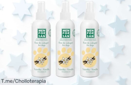 Descubre el agua de colonia Menforsan para perros con aroma vainilla y frutas perfecta para cuidar sin irritar su piel aprovecha este ofertón por tiempo limitado ¡precio loco que vuela!