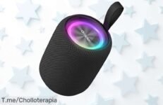 Descubre el altavoz Bluetooth pequeñito con luces RGB impermeable y 24H de batería, un super chollo con descuento brutal nunca visto precio loco oferta limitada ¡corre no esperes más!