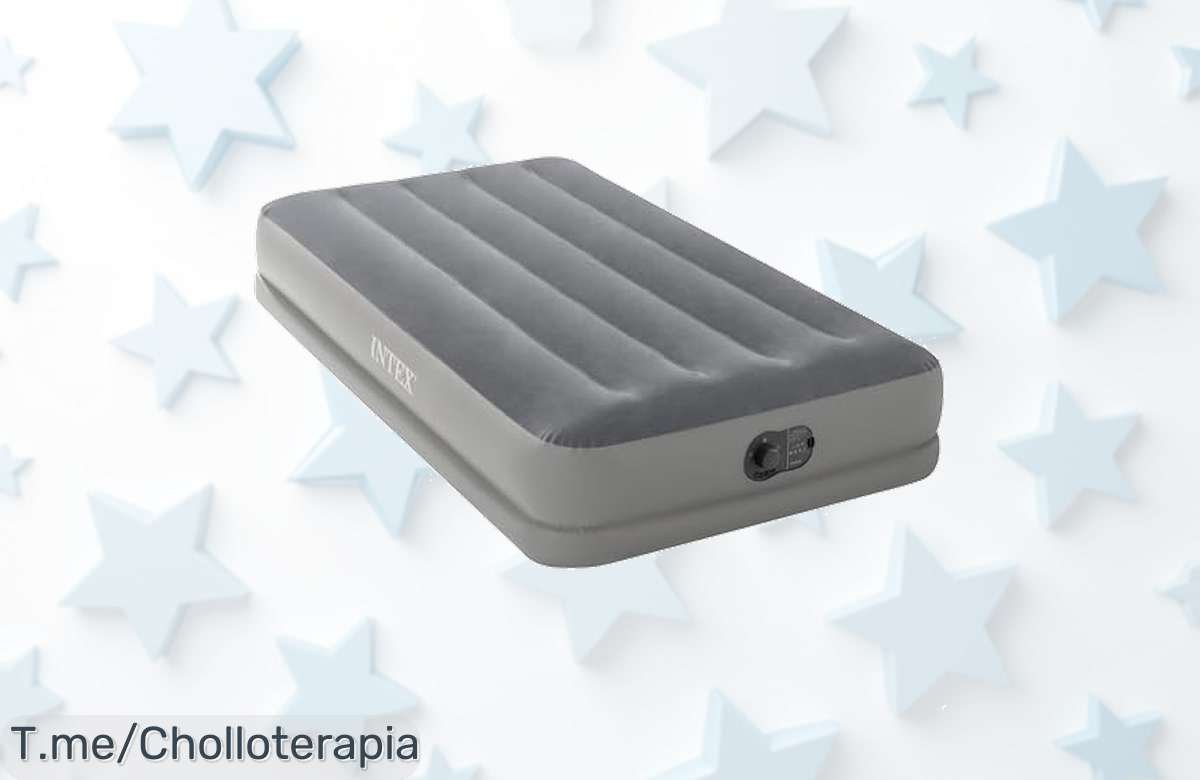 Descubre el colchón hinchable Intex con bomba USB que se infla en segundos aguanta mucho peso y tiene un diseño moderno ¡nunca visto precio loco aprovecha ya este super chollo!