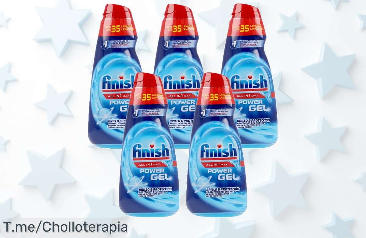 Descubre el gel limpiador Finish All in 1 Max Power con hasta 175 lavados por unidad disfruta de una limpieza brutal a precio loco aprovecha este ofertón único antes que desaparezca