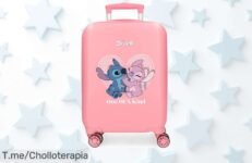 ¡Descubre el maletín Disney Stitch único con cierre seguro y 4 ruedas que hará feliz a tu peque precio loco en un super chollo de descuento brutal aprovecha antes que se agote!
