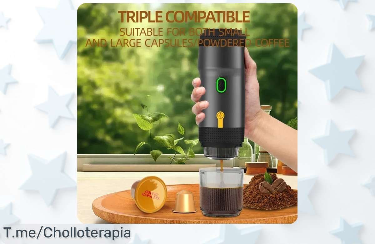 Descubre el molinillo eléctrico 3 en 1 para café espresso con carga rápida y presión potente precio loco descuento brutal nunca visto ¡aprovecha este ofertón limitado ya!