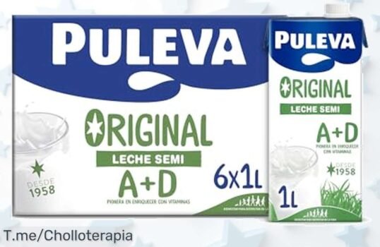 Descubre el ofertón de Puleva semidesnatada con vitaminas y calcio sin azúcar disfruta energía y sabor al máximo en un super chollo con descuento brutal ¡Corre que vuelan!