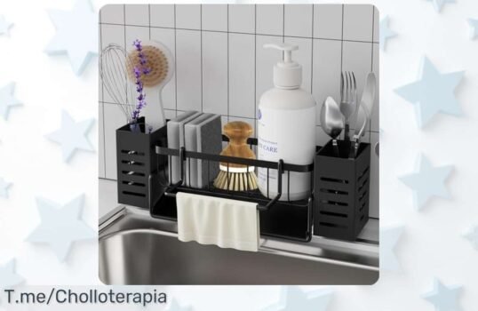 Descubre el organizador fregadero Bellovero con bandeja autodrenante y toallero precio de ganga único ¡aprovecha este ofertón con descuento brutal antes que desaparezca!