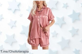 Descubre el pijama de seda satén más chic con botones y bolsillos a un precio loco que nunca viste disfruta este ofertón limitado antes de que se agote compra ya