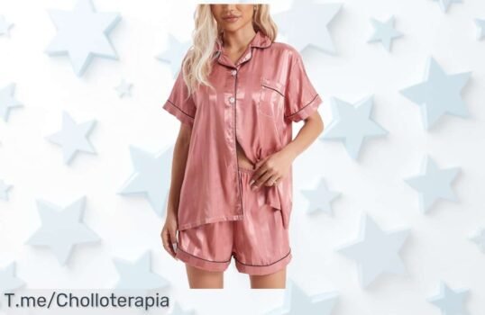 Descubre el pijama de seda satén más chic con botones y bolsillos a un precio loco que nunca viste disfruta este ofertón limitado antes de que se agote compra ya