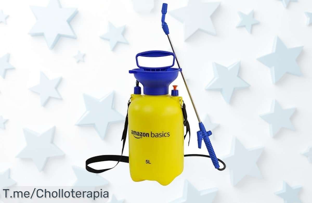 Descubre el pulverizador Amazon Basics 5L con chorro ajustable y gatillo seguro a un precio de ganga nunca visto aprovecha este descuentazo que vuela ¡corre antes que se acabe!