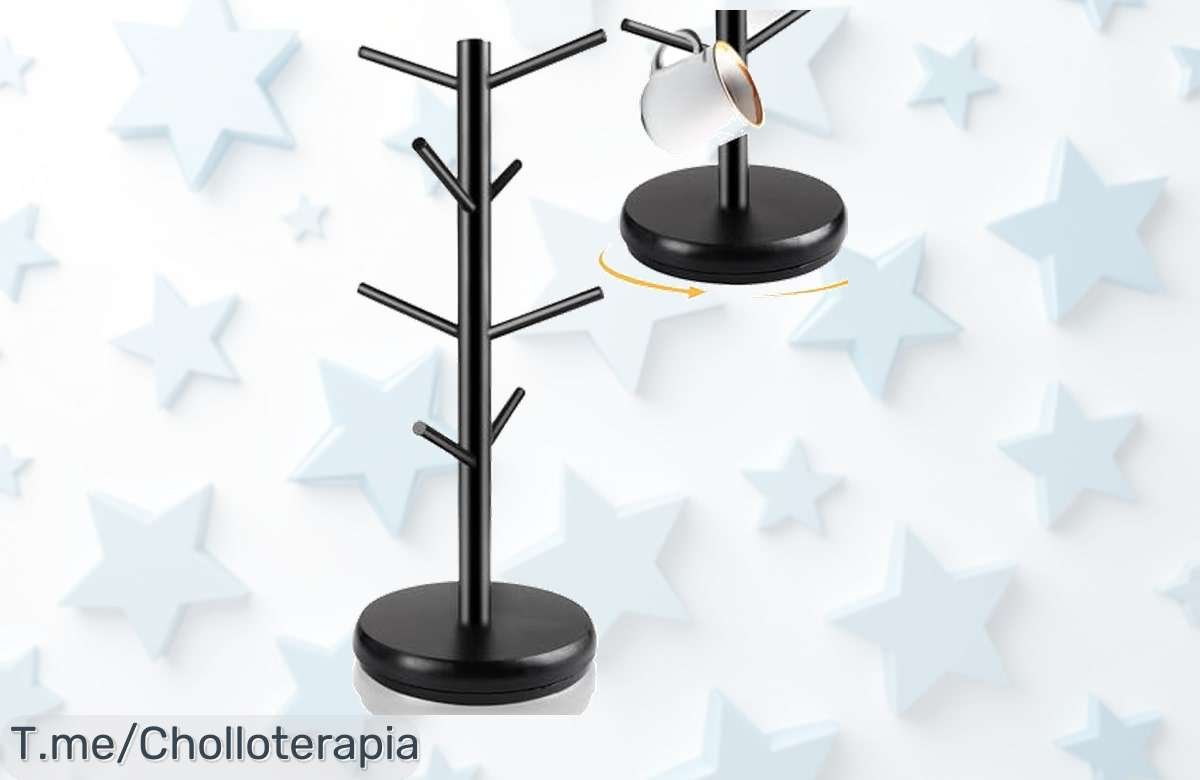 Descubre el soporte para tazas 360º con 8 ganchos súper fuerte y base antideslizante precio loco nunca visto que transforma tu cocina ¡aprovecha este ofertón único ya!