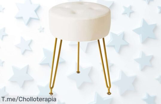 Descubre el taburete moderno con patas doradas y pies que protegen tu piso a precio loco aprovechando este super chollo único oferta brutal limita ya