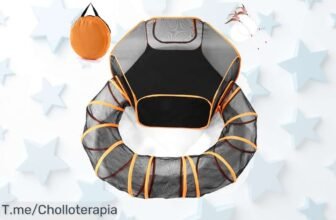 Descubre el túnel plegable para mascotas con un precio loco nunca visto que les dará diversión y seguridad ¡Oferta limitada aprovecha este super chollo ya!