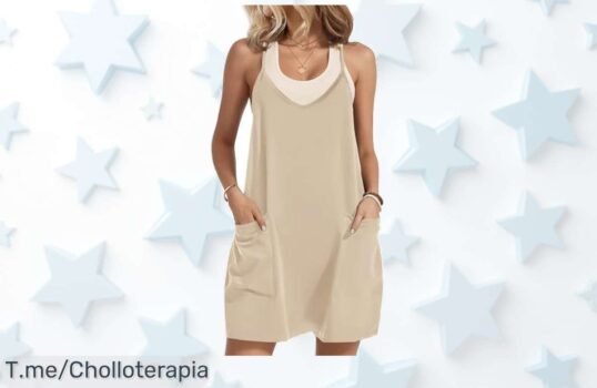 Descubre el vestido de verano caqui claro con tirantes ajustables y bolsillo gigante la comodidad y estilo que te mereces en un ofertón nunca visto aprovecha este precio loco ya