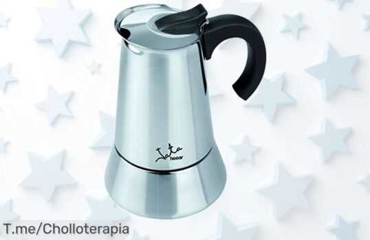 Descubre la cafetera Jata CAX106 acero inoxidable con capacidad para 6 tazas precio loco y descuento brutal nunca visto corre que este ofertón es por tiempo limitado