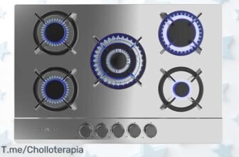 Descubre la cocina de tus sueños con Cecotec 5 fuegos acero inoxidable potencia brutal y seguridad máxima aprovecha este ofertón único con descuento brutal ¡compra ya!