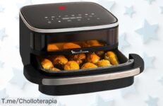 Descubre la freidora de aire Moulinex Easy Fry XL con doble resistencia y 10 programas automáticos precio loco que transforma tus pizzas en crujientes placeres corre por este ofertón nunca visto antes
