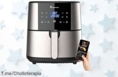 Descubre la freidora sin aceite MasterPro Foodies 6L con pantalla táctil y 8 funciones para cocinar sano y crujiente en un precio loco de ganga compra ya el ofertón que vuela