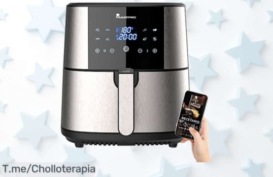 Descubre la freidora sin aceite MasterPro Foodies 6L con pantalla táctil y 8 funciones para cocinar sano y crujiente en un precio loco de ganga compra ya el ofertón que vuela