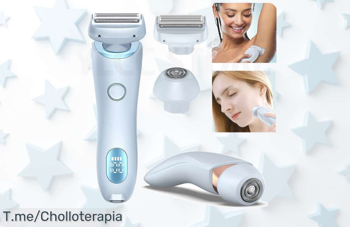 Descubre la maquinilla eléctrica para mujer 2 en 1 con recortador y afeitadora resistente al agua ipx7 un ofrecón nunca visto para una piel suave compra ya este precio loco que se agota rápido