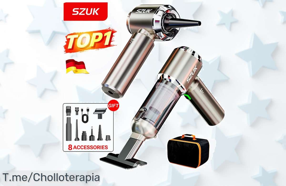 Descubre la mini aspiradora Szuk 2025 con súper potencia nunca vista que deja tu coche impecable ya consigue este super chollo con descuento brutal oferta limitada ¡apresúrate!