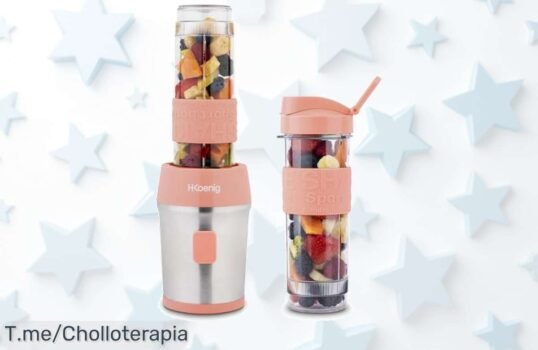 Descubre la mini batidora hkennig potente con 300w y 2 botellas portátiles precio de ganga para smoothies perfectos oferta nunca vista apúrate que vuelan