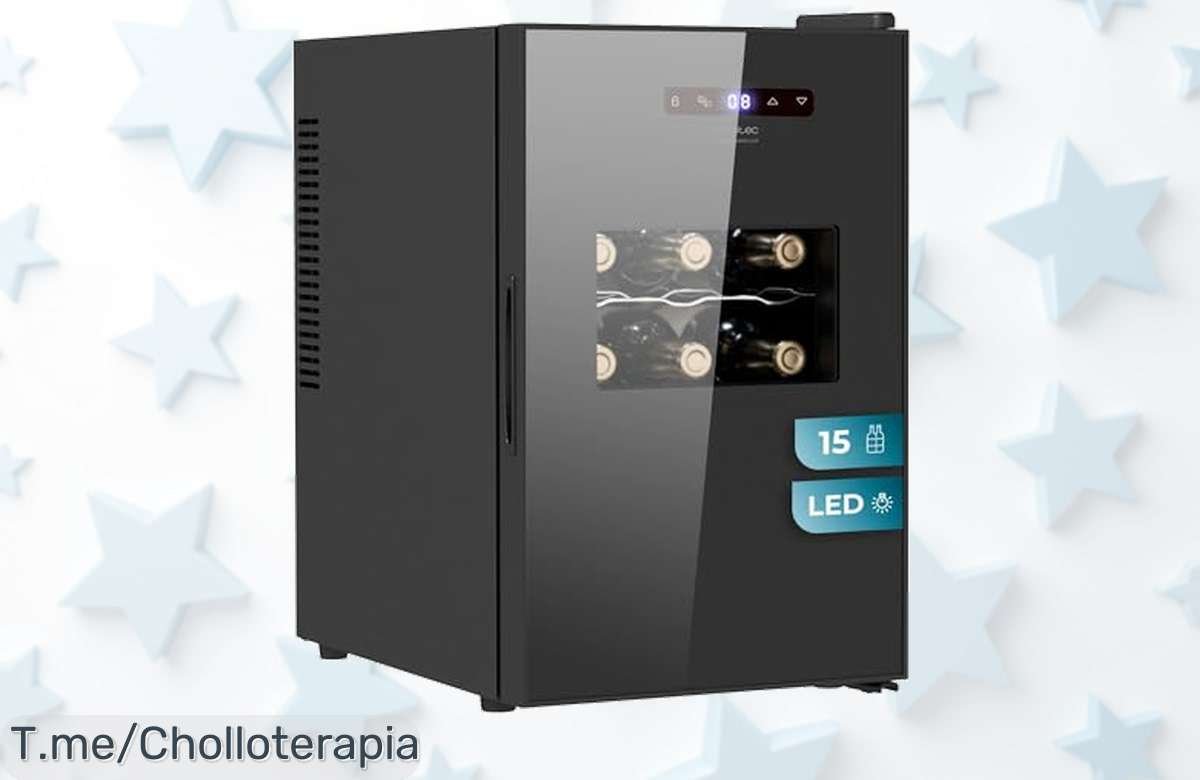 Descubre la vinoteca Cecotec Bolero con control táctil y súper silenciosa un super chollo a precio loco para enfriar 15 botellas ¡ofertón limitado corre ya!