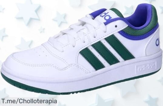 Descubre las Adidas Hoops para niños con suela que agarra todo y cierre perfecto un ofertón nunca visto aprovecha este descuento brutal precio loco ¡corre ya son tallas limitadas!