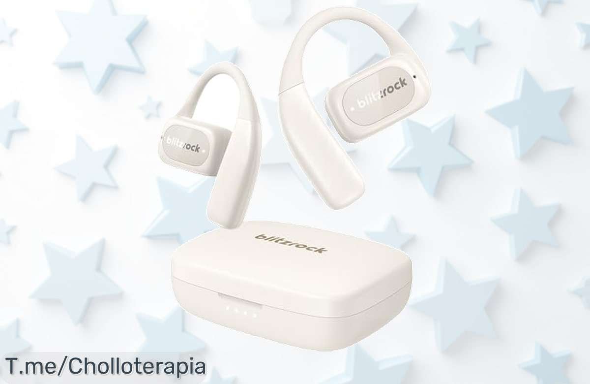 Descubre los BlitzRock auriculares open ear con Bluetooth 5.4 un sonido súper claro y 28 horas sin parar a un precio loco nunca visto aprovecha este ofertón ya