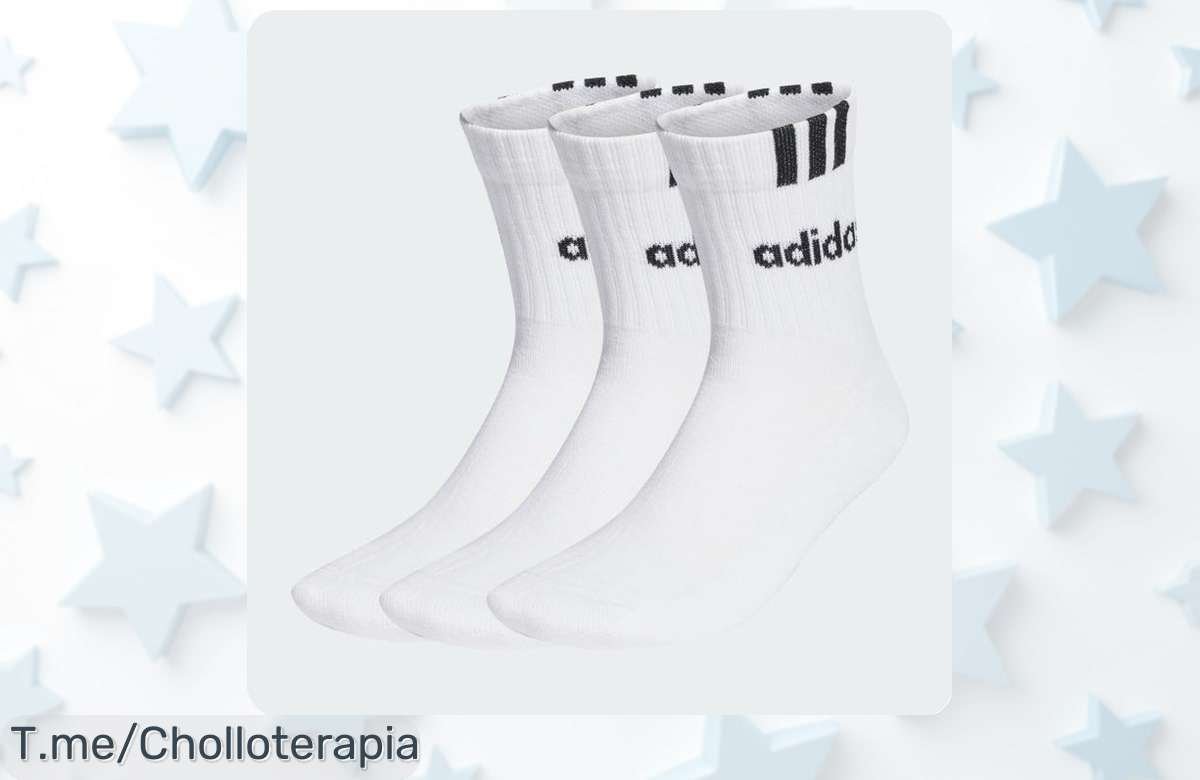 Descubre los calcetines Adidas blancos pack de 3 con diseño único a un precio loco y descuento brutal una ganga nunca vista corre antes que este ofertón desaparezca