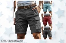Descubre los pantalones cortos multibolsillos super chollo con cintura alta y diseño suelto disfruta el máximo confort y estilo en un precio de ganga aprovecha ahora esta oferta nunca vista antes que se acabe
