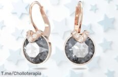 Descubre los pendientes Bella V con baño en oro rosa y un brillo nunca visto precio loco y descuento brutal aprovecha este ofertón limitado ¡compra ya antes que vuelen!