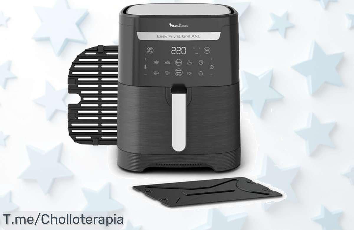 Descubre moulinex easy fry grill 2 en 1 con capacidad gigante y parrilla para cocinar doble plato crujiente sin aceite aprovecha este ofertón de precio loco que vuela actúa ya