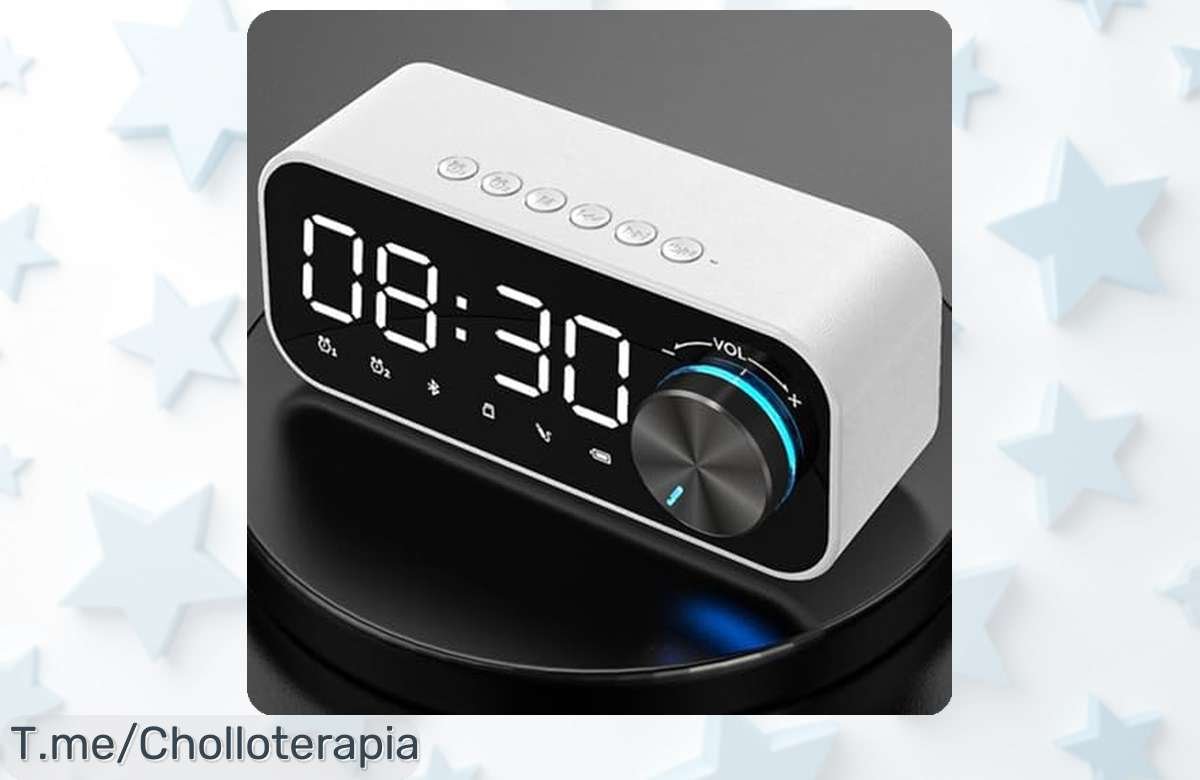 Despierta motivado con el despertador Bluetooth que carga tu móvil y ajusta su brillo disfruta de este super chollo nunca visto a precio loco ¡date prisa antes que se acabe!