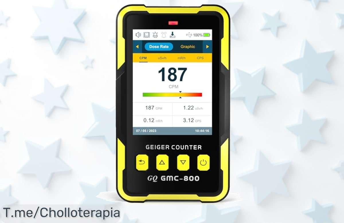 Detector de radiación nuclear GQ GMC800 con alarma rápida ahora a un súper chollo nunca visto aprovecha este ofertón único y protege tu salud ya que vuelan las unidades