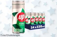 Disfruta 7 UP cero lima limón en pack 24 latas sabor clásico sin azúcar precio loco y descuento brutal nunca visto aprovecha este super chollo oferta limitada corre ya