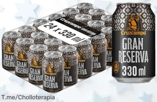 Disfruta cruzcampo gran reserva 24 latas con malta tostada y espuma cremosa a un precio loco nunca visto aprovecha este ofertón limitado ¡compra ya!