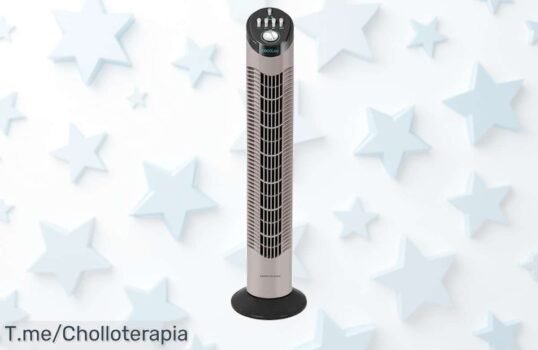 Disfruta el frescor inmediato con el ventilador de torre Cecotec súper silencioso motor cobre tres velocidades ¡ofertón y descuento brutal por tiempo limitado compra ya!
