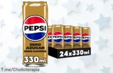 Disfruta pepsi zero sin cafeína pack 24 latas con cero azúcar y calorías a un súper chollo nunca visto corre por este ofertón de precio loco que vuela hoy mismo