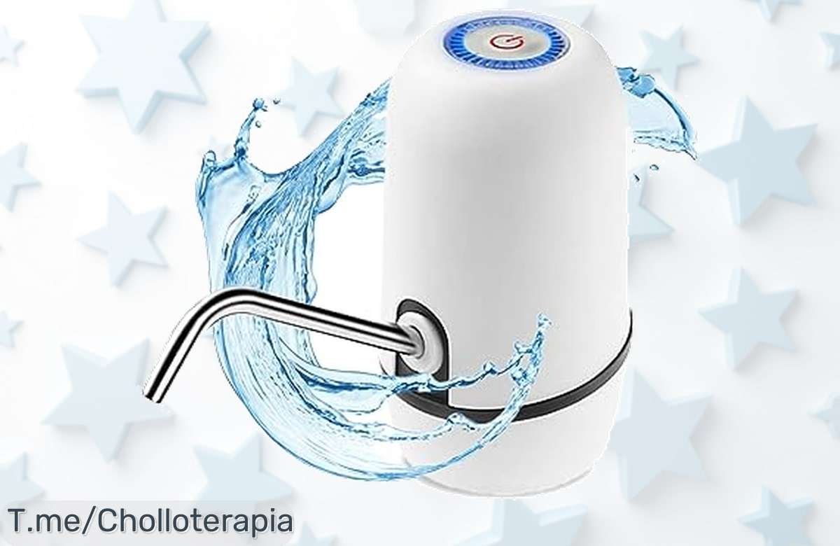 Dispensador de agua frío automático con batería y carga USB super chollo para 6 garrafas olvídate del esfuerzo aprovecha este ofertón nunca visto precio loco limita tu compra ya