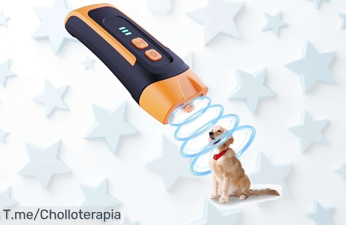 Dispositivo antiladridos ultrasónico con luz led controla a 15 metros sin dañar ofrece precio de ganga nunca visto ¡aprovecha este ofertón único antes que se acabe!