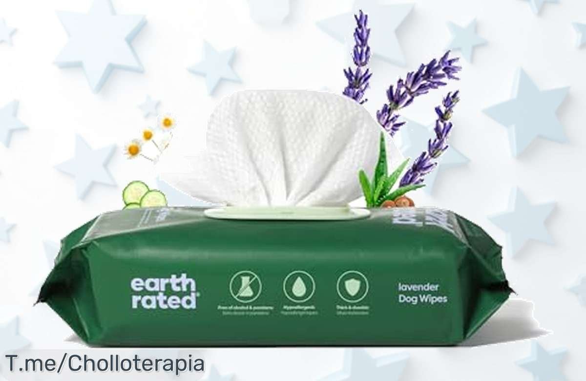 Earth Rated toallitas para perros con aroma a lavanda limpian sin irritar aprovecha este ofertón nunca visto precio de ganga por tiempo limitado ¡cómpralas ya!