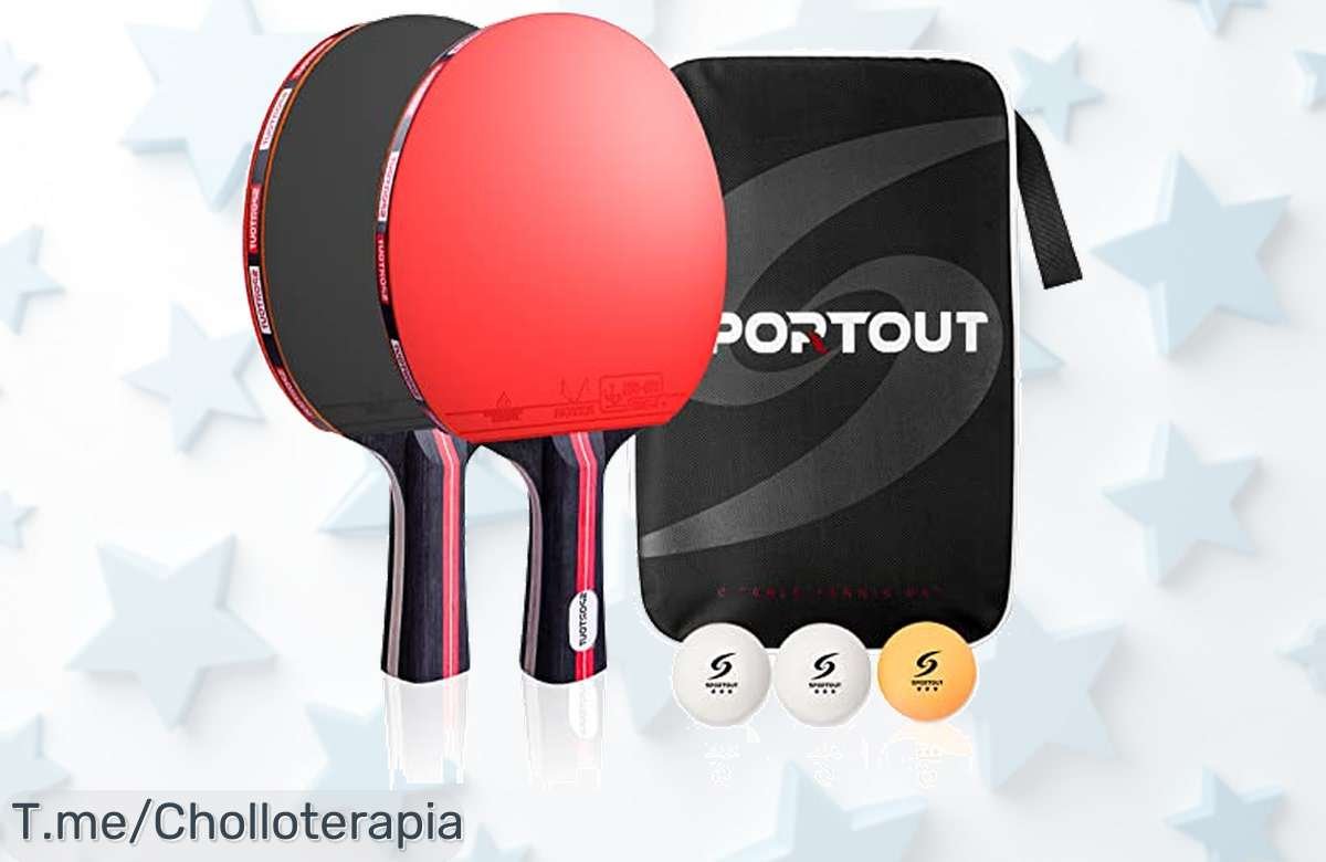 EasyRoom juego de ping pong pro con mango antideslizante para controlar como un crack aprovecha este ofertón con descuento brutal y precio loco limitado actúa ya