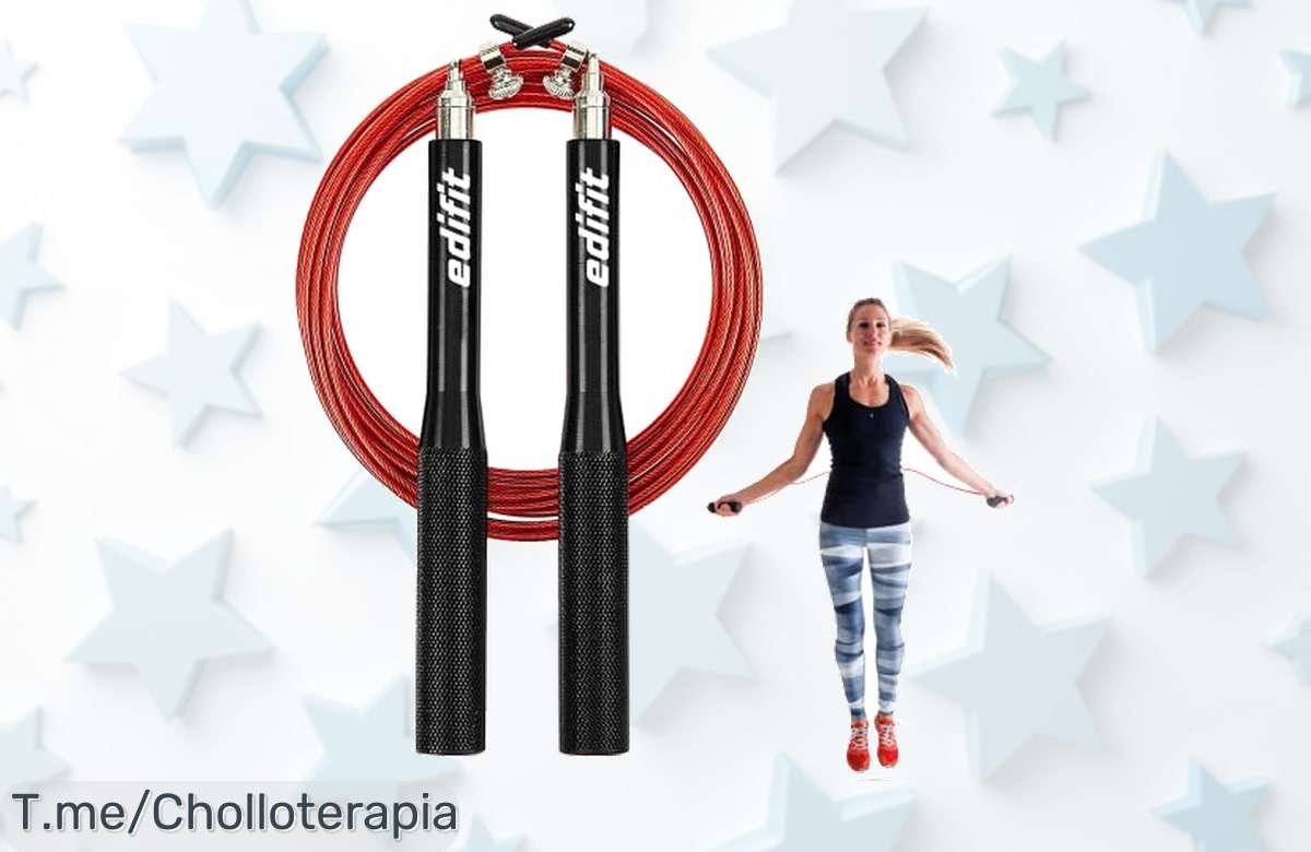 Edifit Comba Crossfit súper resistente con cable de acero y ajuste instantáneo quema grasa rapidísimo aprovecha este ofertón precio loco por tiempo limitado ¡compra ya!