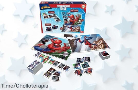 Educa superpack Spiderman con domino y 2 puzzles que despiertan creatividad y diversión Precio loco descuento brutal oferta nunca vista Corre antes que se acabe