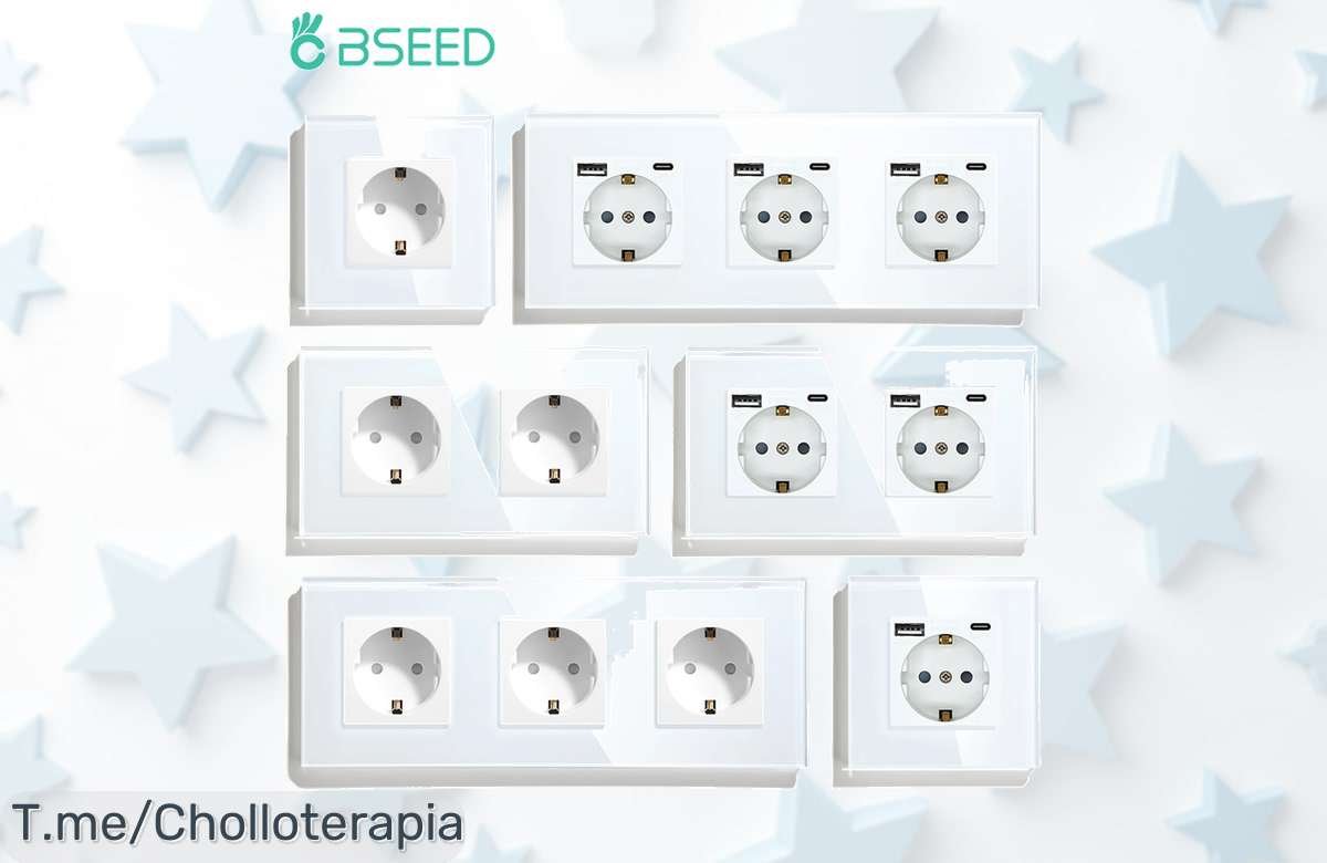 Enchufe Bseed 16A con panel cristal templado diseño top resistente disfruta potencia segura a precio loco oferta única y descuento brutal compra ya antes que se agote