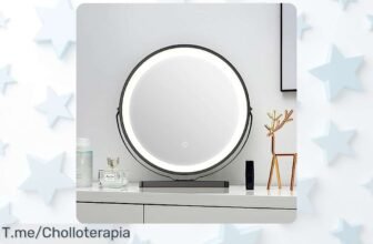 Espejo YOSHOOT con luz led regulable y giro 360 usa este super chollo para verte perfecta sin esfuerzo aprovecha el descuento brutal antes que desaparezca